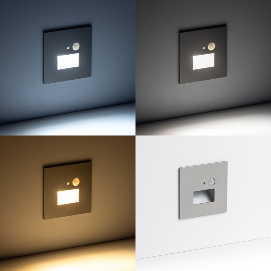 LED Laiptinės šviestuvas su judesio jutikliu LED/1,5W/230V 3000K/4000K/6500K