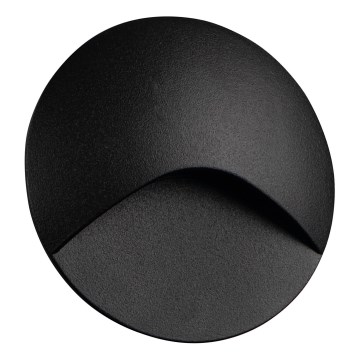 LED laiptų šviestuvas EXIN LED/2,5W/230V 3000K IP65 juodas, apvalus