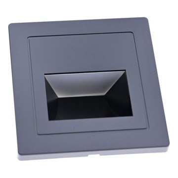 LED laiptų šviestuvas LED/3W/230V 3000K juodas