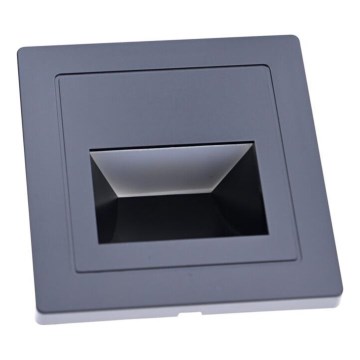 LED laiptų šviestuvas LED/3W/230V 6000K juodas