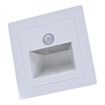 LED laiptų šviestuvas su judesio ir sutemų jutikliu LED/3W/230V 6000K balta