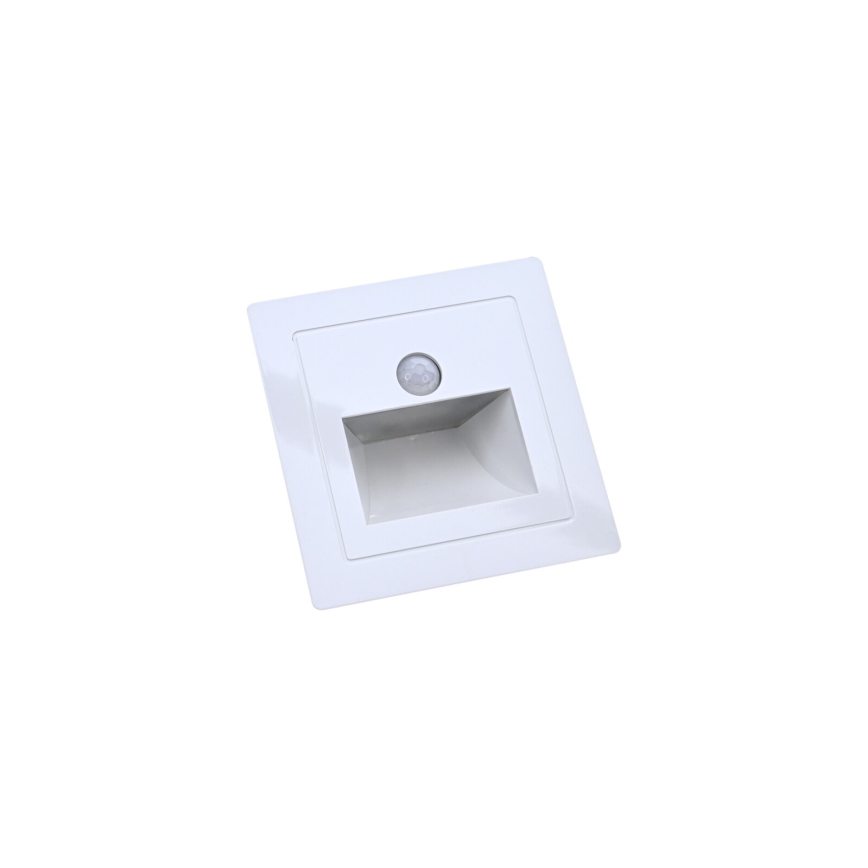 LED laiptų šviestuvas su judesio ir sutemų jutikliu LED/3W/230V 6000K balta