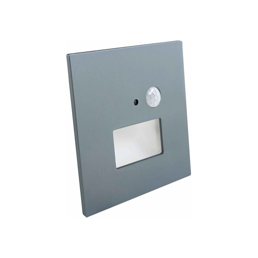 LED laiptų šviestuvas su judesio ir sutemų jutikliu LED/1,5W/230V 3000/4000/6000K antracitas