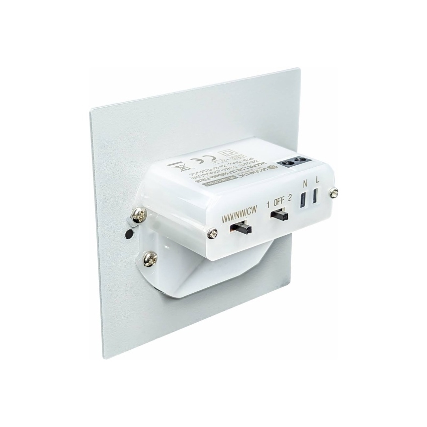 LED laiptų šviestuvas su judesio ir sutemų jutikliu LED/1,5W/230V 3000/4000/6000K antracitas