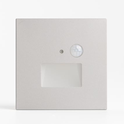 LED laiptų šviestuvas su judesio ir sutemų jutikliu LED/1,5W/230V 3000/4000/6000K pilkas