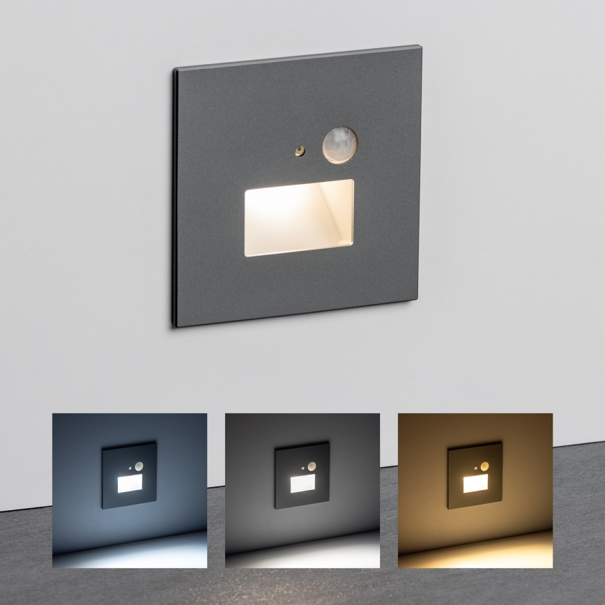LED laiptų šviestuvas su judesio sensoriumi LED/1,5W/230V 3000K/4000K/6500K