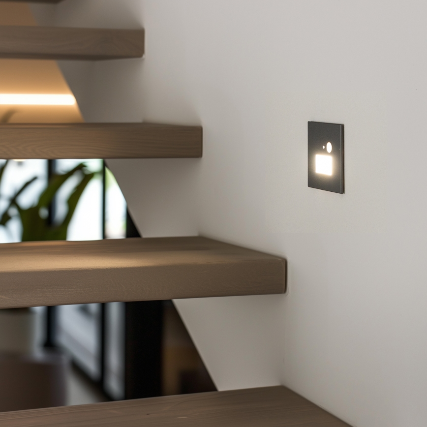 LED laiptų šviestuvas su judesio sensoriumi LED/1,5W/230V 3000K/4000K/6500K