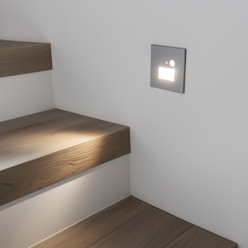 LED laiptų šviestuvas su judesio sensoriumi LED/1,5W/230V 3000K/4000K/6500K