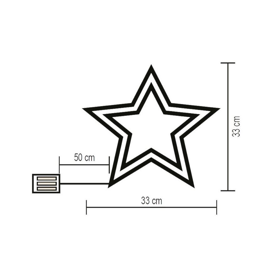 LED Lango dekoracija LED/3xAA daugiaspalvė