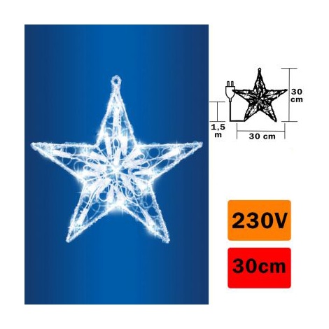 LED Lango dekoracija žvaigždė 20xL21D/230V
