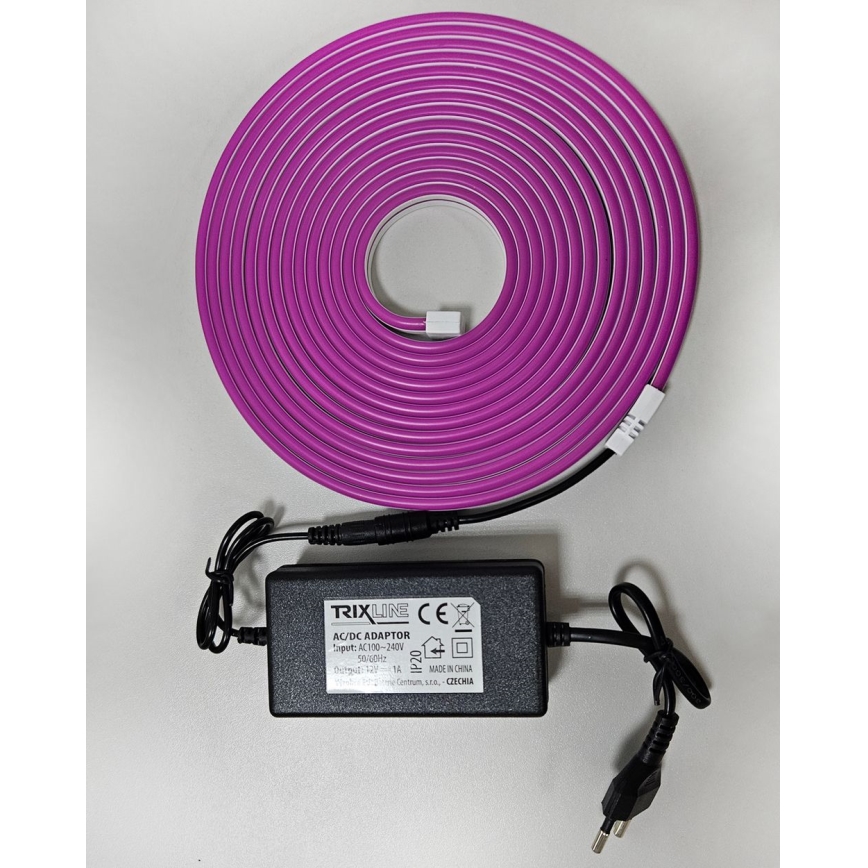 LED Lankstus juostelė NEON LED/10W/230V 5 m IP65 violetinė