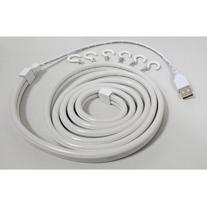 LED Lankstus juostelė NEON LED/5V USB 1,8 m balta