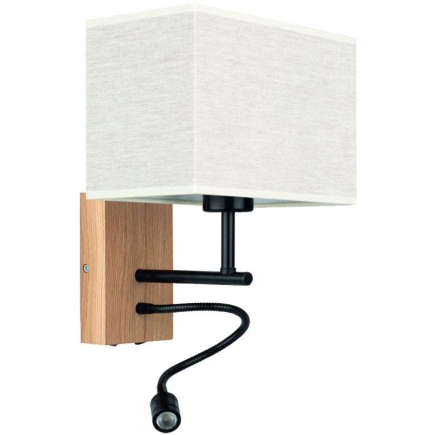 LED Lankstus šviestuvas BOHO 1xE27/25W + LED/1W/230V ąžuolas