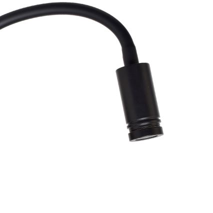 LED Lankstus wall mažas lempa BASE 1xLED/8W+1xLED/2W/230V juoda/sidabras