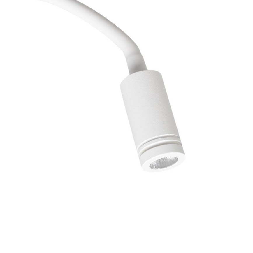 LED Lankstus wall mažas lempa Su USB BASE 1xLED/8W+1xLED/2W/230V balta