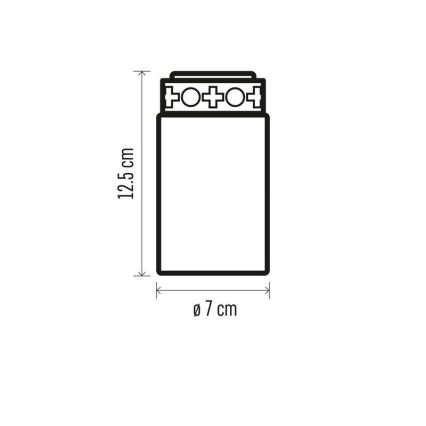 LED Lauko dekoracija 1xLED/2xC IP44 raudona