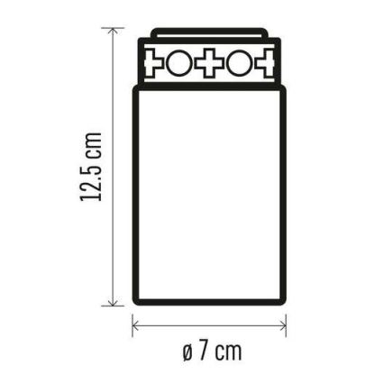 LED Lauko dekoracija 1xLED/2xC IP44 raudona