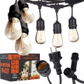 LED lauko dekoratyvinė girlianda 10xE27/1W/230V 10,94 m IP44 juoda