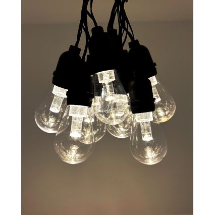 LED lauko dekoratyvinė girlianda 10xLED/0,15W/230V 3,8 m IP44 juoda