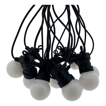 LED lauko dekoratyvinė girlianda 10xLED/0,36W/230V 4,5 m IP44 juoda