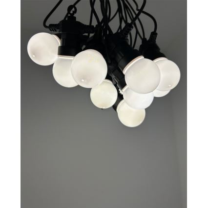 LED lauko dekoratyvinė girlianda 10xLED/0,36W/230V 4,5 m IP44 juoda