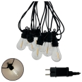 LED Lauko dekoratyvinė girlianda 10xLED/0,36W/230V 8 m IP44 juoda