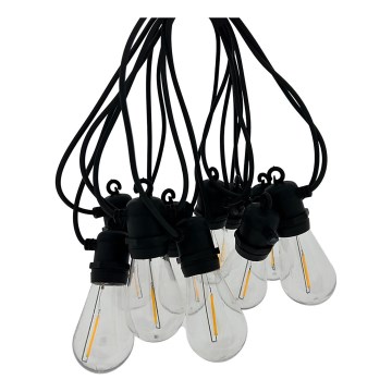LED Lauko dekoratyvinė girlianda 10xLED/0,36W/230V 8 m IP44 juoda