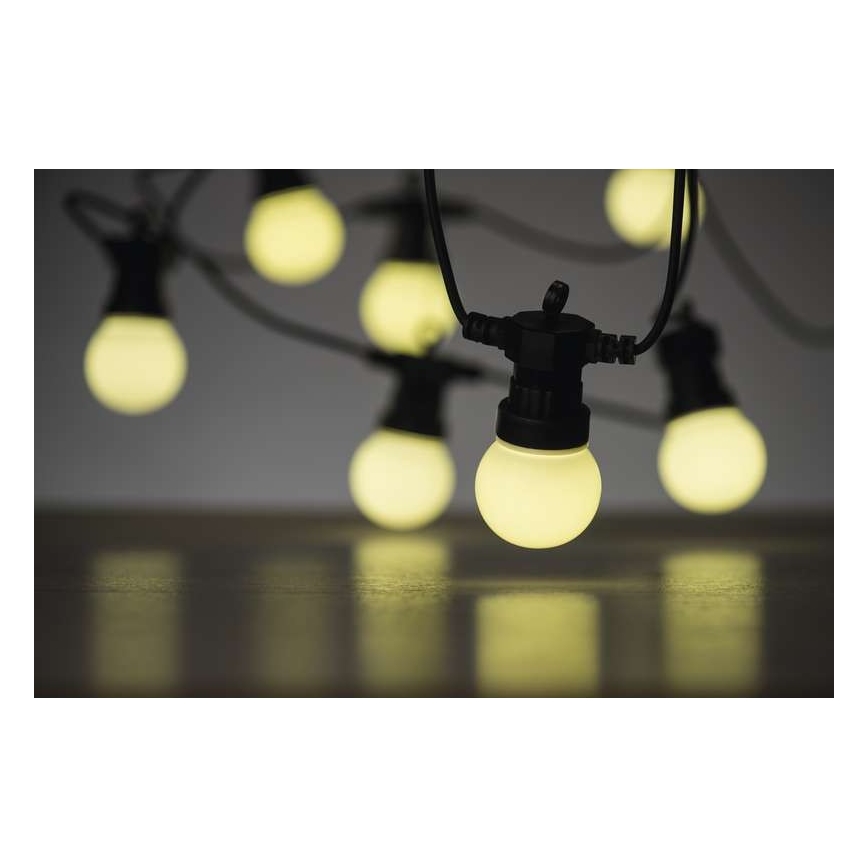 LED lauko dekoratyvinė girlianda 10xLED/10m IP44 balta