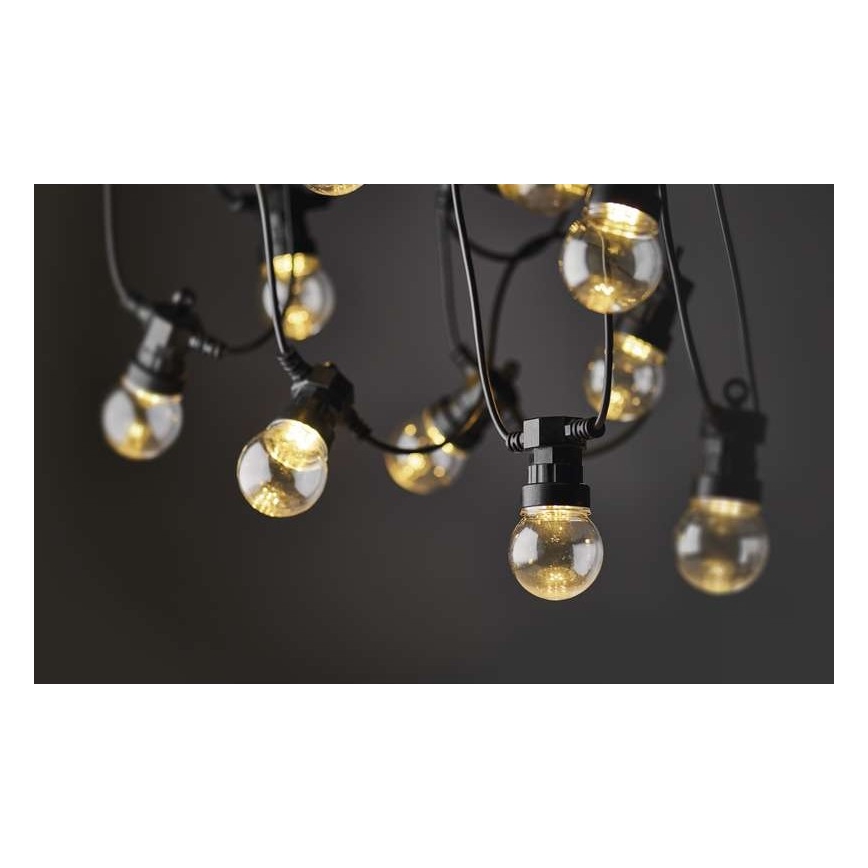 LED Lauko dekoratyvinė girlianda 10xLED/10m IP44 skaidri