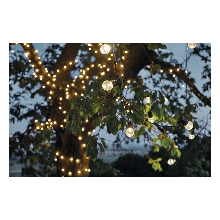 LED Lauko dekoratyvinė girlianda 10xLED/10m IP44 skaidri