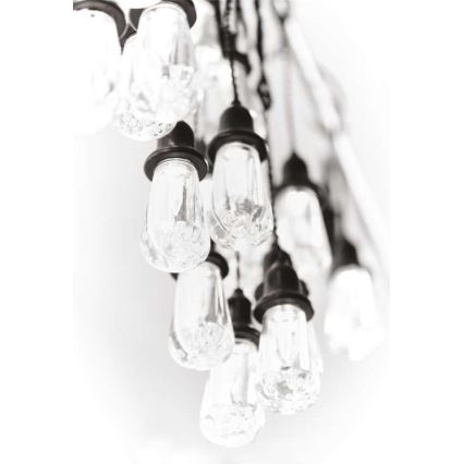 LED lauko dekoratyvinė girlianda 16 LED, 8,6 m, IP44, šaltai balta
