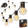 LED lauko dekoratyvinė girlianda 20xE12/1W/230V 20 m IP65 juoda