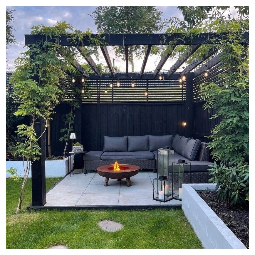 LED lauko dekoratyvinė girlianda 20xE27/1W/230V 11,44 m IP44 juoda