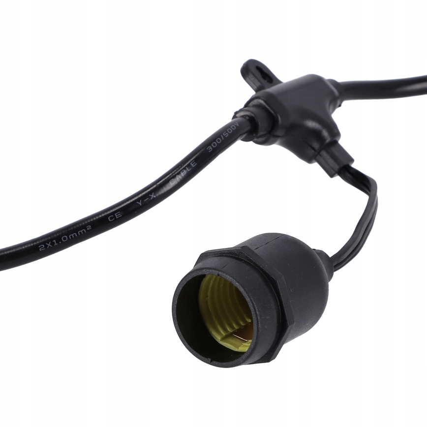 LED lauko dekoratyvinė girlianda 20xE27/1W/230V 11,44 m IP44 juoda