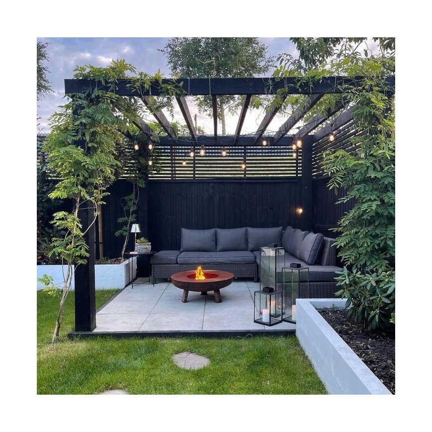 LED lauko dekoratyvinė girlianda 20xE27/1W/230V 20,94 m IP44 juoda