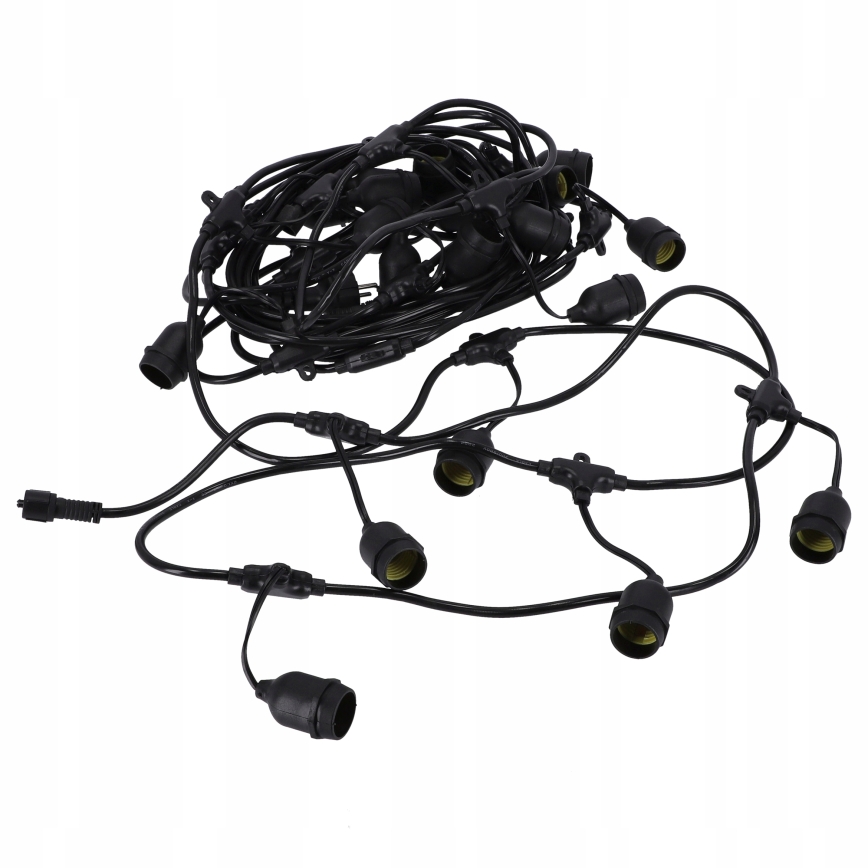 LED lauko dekoratyvinė girlianda 20xE27/1W/230V 20,94 m IP44 juoda