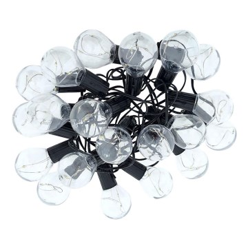LED lauko dekoratyvinė girlianda 20xLED/0,075W/230V 5,8 m IP44 juoda