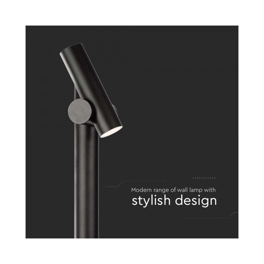 LED Lauko flexible lempa LED/4W/230V 3000K IP44 100 cm juoda