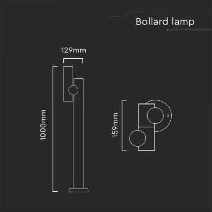 LED Lauko flexible lempa LED/4W/230V 3000K IP44 100 cm juoda