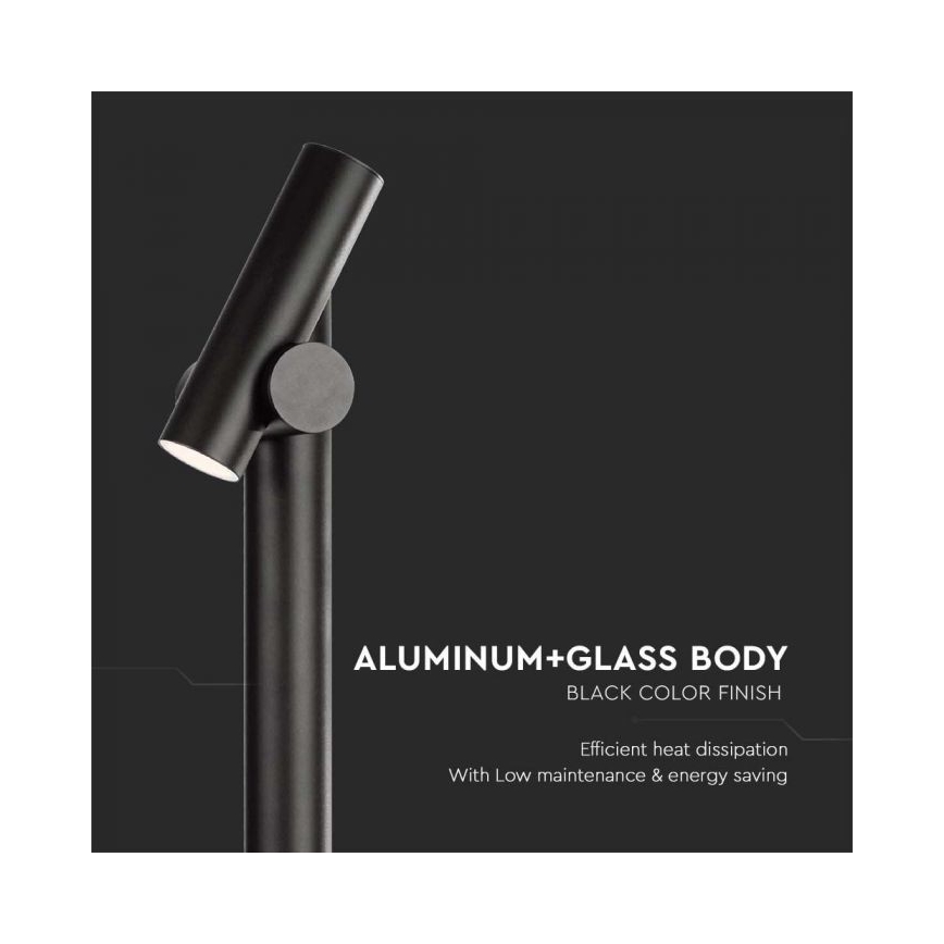 LED Lauko flexible lempa LED/4W/230V 4000K IP44 100 cm juoda