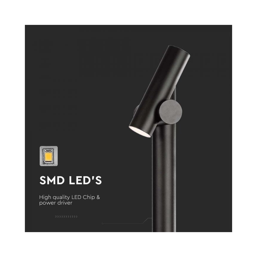 LED Lauko flexible lempa LED/4W/230V 4000K IP44 100 cm juoda