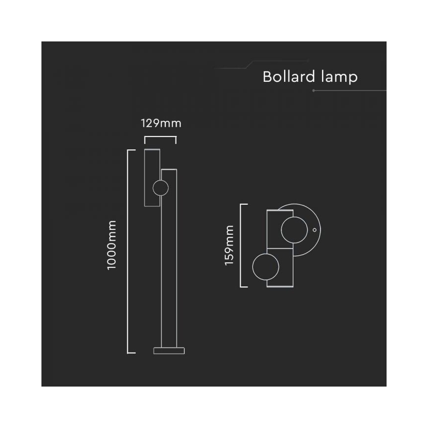 LED Lauko flexible lempa LED/4W/230V 4000K IP44 100 cm juoda