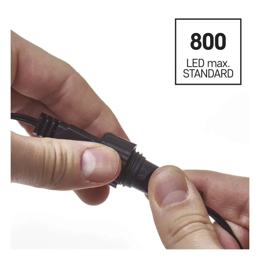 LED lauko girlianda 100xLED/10m IP44 šaltai balta