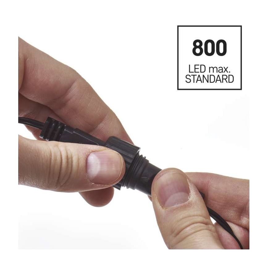 LED lauko girlianda 100xLED/15m IP44 šaltai balta