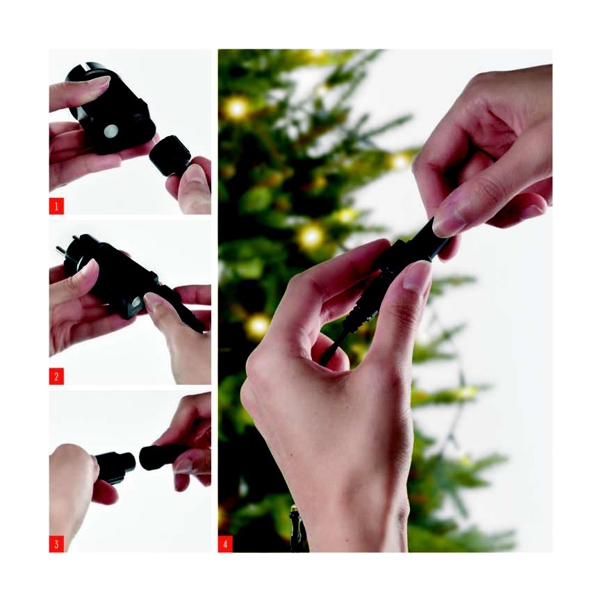 LED lauko girlianda 100xLED/15m IP44 šaltai balta