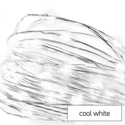 LED lauko girlianda 100xLED/15m IP44 šaltai balta