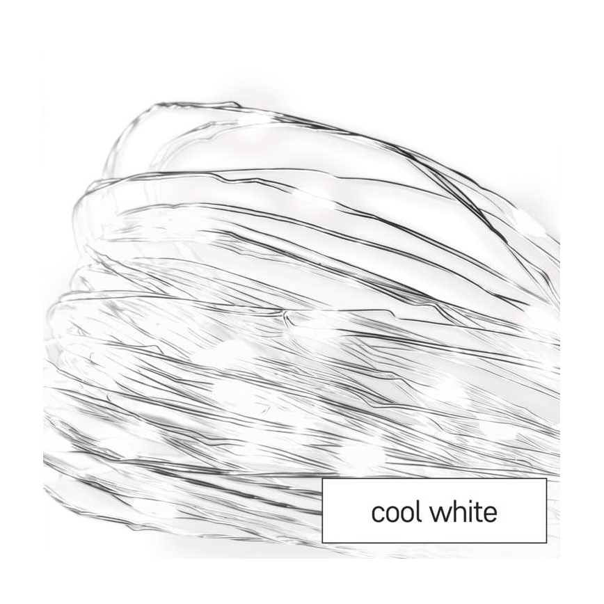 LED lauko girlianda 100xLED/15m IP44 šaltai balta