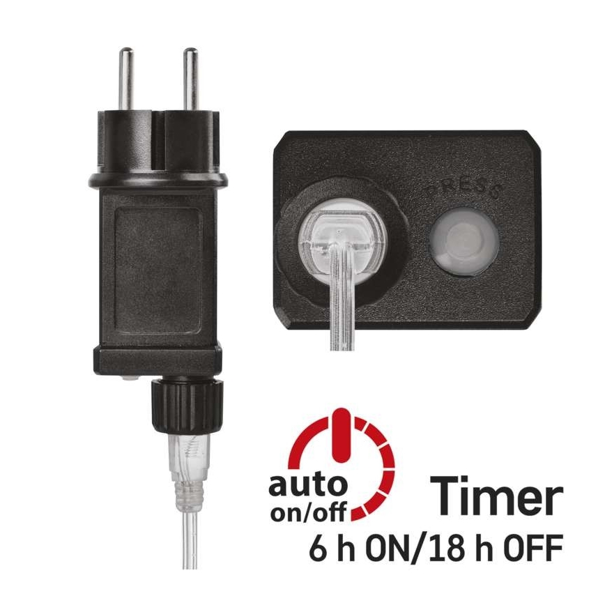 LED lauko girlianda 100xLED/15m IP44 šaltai balta