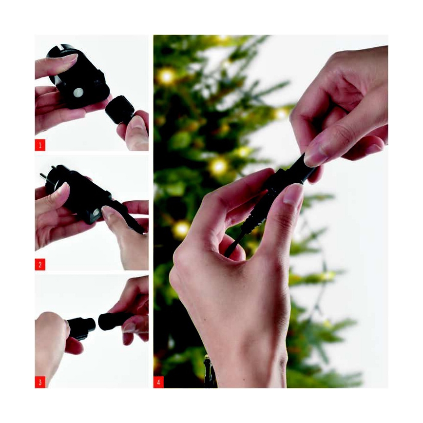 LED  lauko girlianda 100xLED/15m IP44 šiltai balta