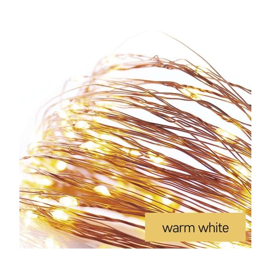 LED  lauko girlianda 100xLED/15m IP44 šiltai balta